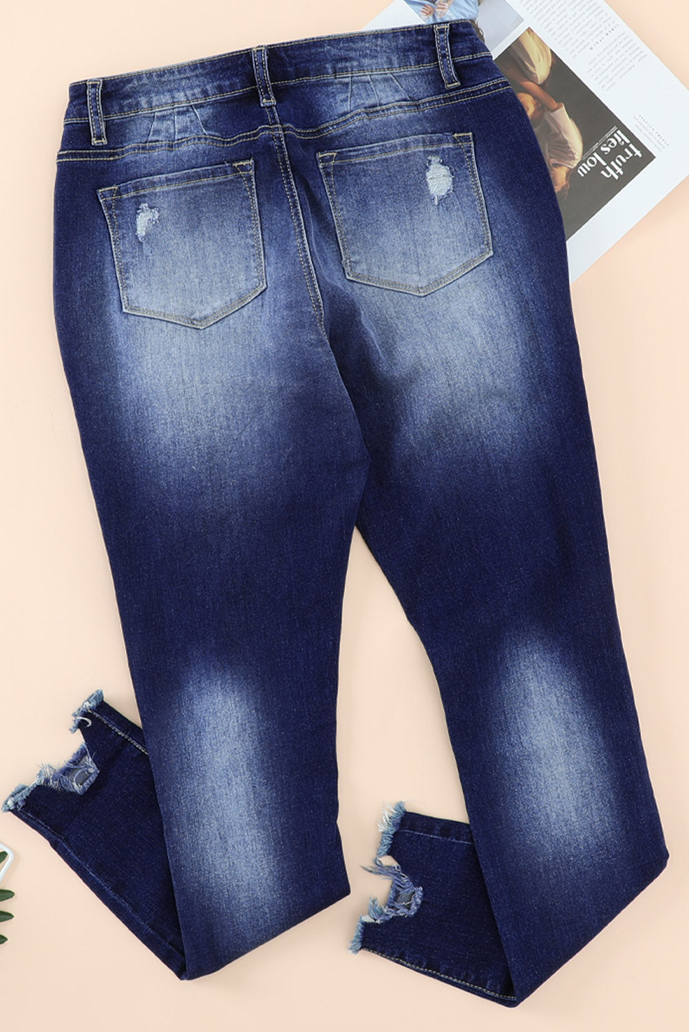 Dark Denim Distressed