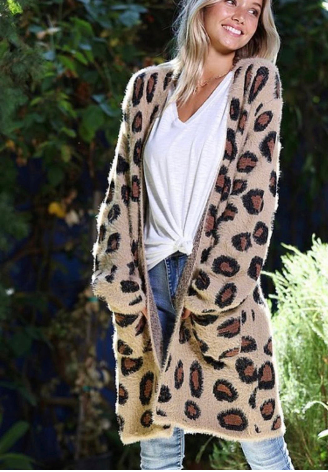Leopard Sweater Duster