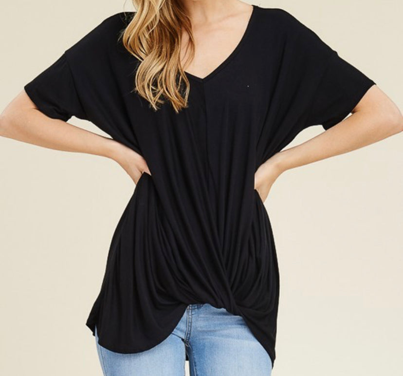 V~Neck Knot Front