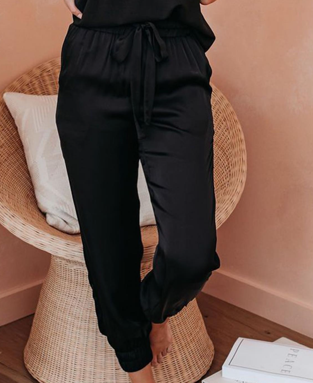 Satin Drawstring Joggers