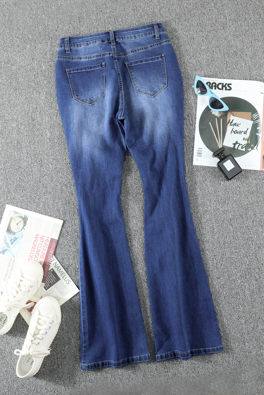 Distressed Wide Leg Jeans