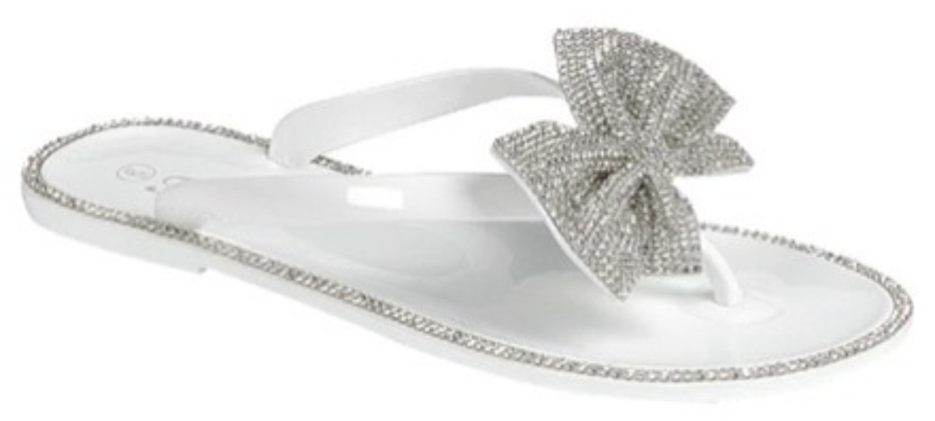 Lucid Rhinestone Flip Flops