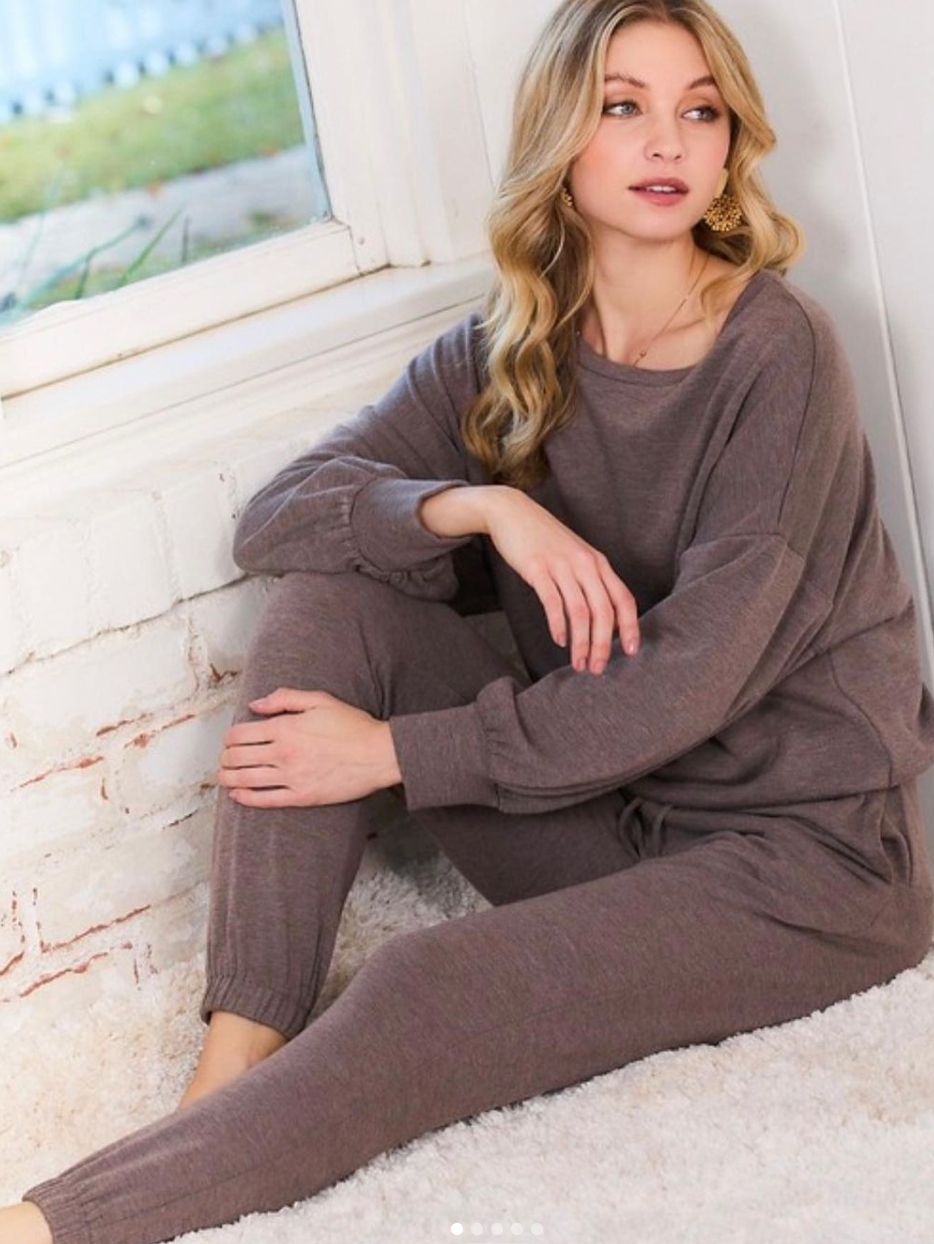 Drop Shoulder Jogger Set