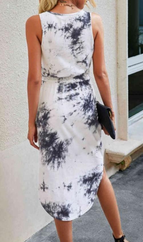 White Tie Dye Dress